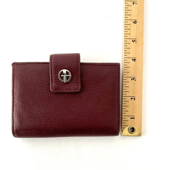 Giani Bernini Women's Wallet, Burgundy, Soft Leather, Pebble Texture, VGC! - Picture 11 of 12